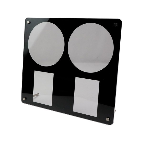 HEVSTIL Acrylic Album CD/Photocard Display Stand, 2CD+2 Card, Black, Holds