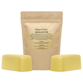 Plant Guru Manteca de Cacao Cruda 2 Lbs. Barra - Puro Natural Sin Refinar Grado Alimenticio Arriba Nacional Cacao Bean, Ideal para Hacer Chocolate, Jabón, Bálsamo Labial E Hidratante para Mantequillas