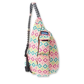 KAVU Mini Rope Bag Cotton Crossbody Sling, Spring Montage