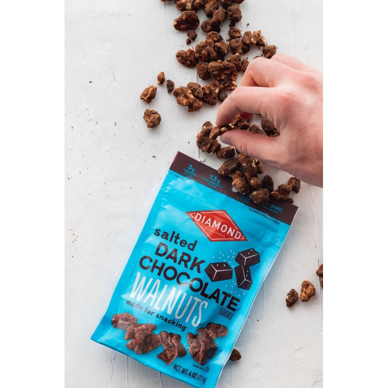 Diamond of California Salted Dark Chocolate Walnut Snack Nuts, 4