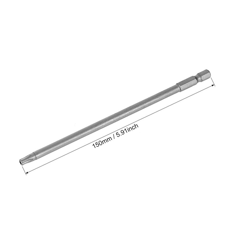 uxcell T27 Magnetic Torx Screwdriver Bits, 1/4 Inch Hex Shank