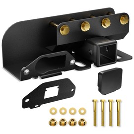 EYOUHZ for Bronco Accessories Trailer Hitch Receiver with Cover Compatible with 2021 2022 2023 2024 Ford Bronco 2/4 Doors, Rear Bumper 2 Inch Towing Hitch Kit Tow Hook Combo (Excluding Bronco Sport)