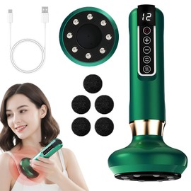 LPQKCcY Electric Body Massager, 12 Levels Adjustable with Heat & Vacuum for Deep Massage on Abdomen, Waist, Legs & Buttocks