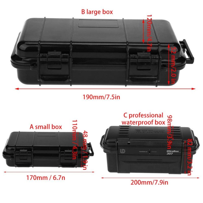 Tbest Waterproof Box Boat, Waterproof Box, Shockproof Box, Airtight Survival