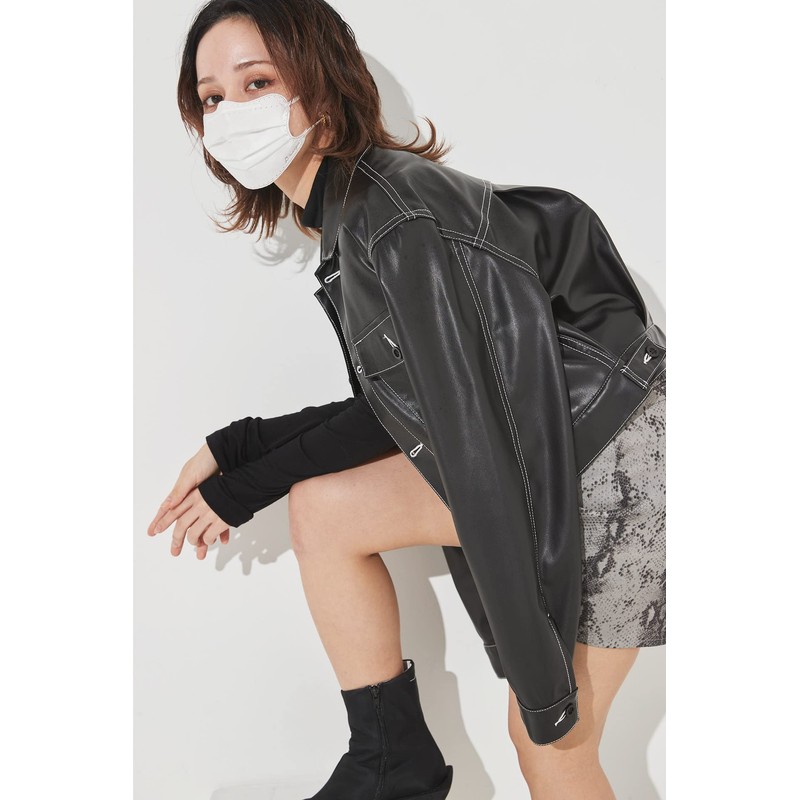 [D.masque] Deux. by ホワイト］For Ladies' & Men's【ウイルス飛沫99％カット・不織布3層構造・デザインマスク】 5枚入