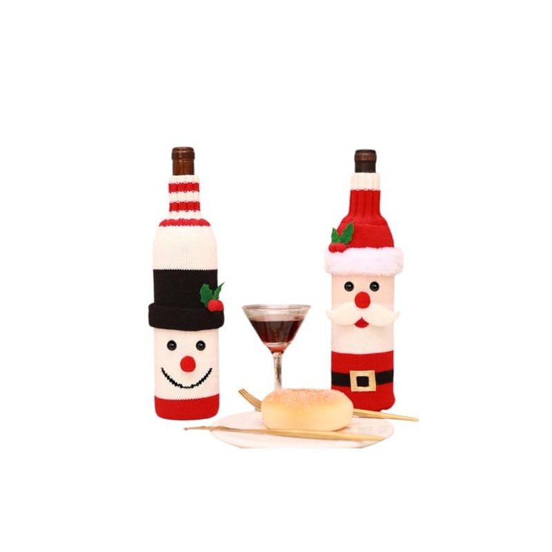 fonefunshop Festive Father Christmas & Snowman Bottle Cover