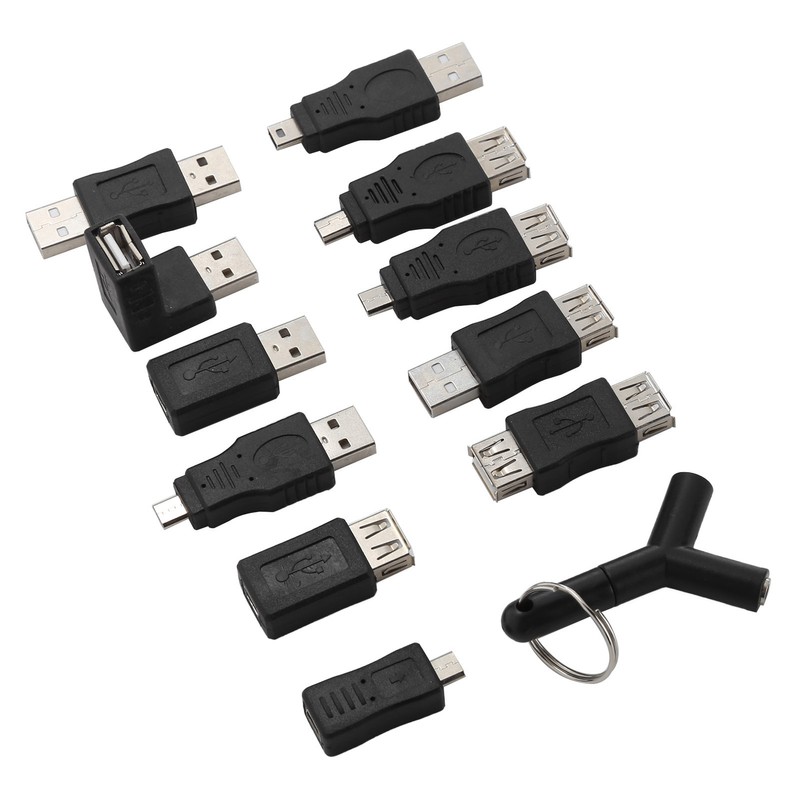 12Pcs USB2.0 Adapter 3.5mm 2 in 1 Audio Adapter Converter