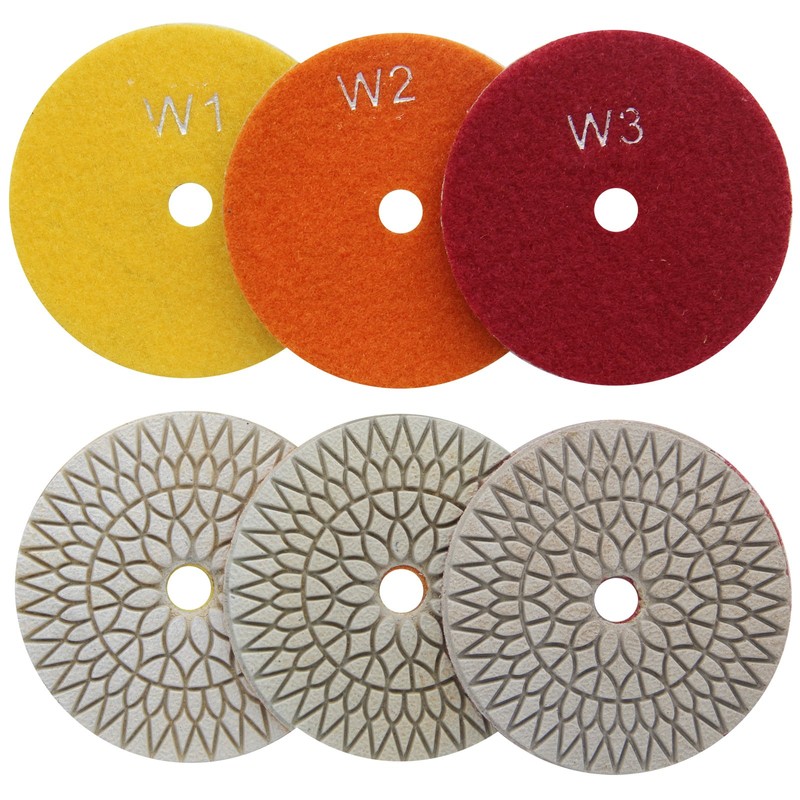 Easy Light 4 inch 3-Step Flexible Wet Diamond Polishing Pads