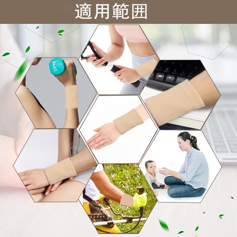 Clcyricher 2 Pack Thin Elastic Support Wristbands Arm Joint Protection