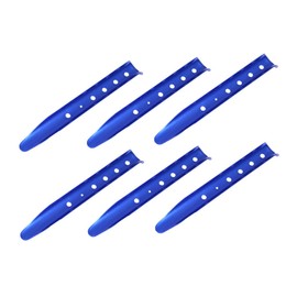 OHPHCALL 6pcs 31cm U-Shaped Snow Nail Beach Aluminum Nail Tent Stakes Blue Heavy Duty for Snow Sand Camping Accessories
