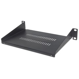 Intellinet &apos 714839 Front Mounted Shelf 1U 10 Inch (25.4 cm) Black