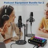 Podcast Equipment Bundle for 2, Audio Interface with XLR Condenser