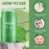 2 Stück Green Mask Stick, Grüner Tee Reinigungsmaske Stick, Tiefenreinigung