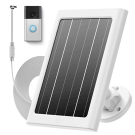 Solar Panel for Ring Doorbell (2024), 5W Ring doorbell Solar Charger for Doorbells, Ultral-Thin Type-C Charging Port Solar Panel with 13.1Ft Charging Cable