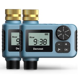 2 Packs Hose Timer with Brass Inlet, Water Timer for Garden Hose Faucet, Sprinkler Timer Outdoor
