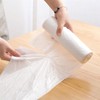 50pc Disposable Plastic Tablecloths On a Roll (White Clear) (1.3x1.3