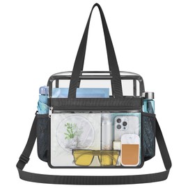 USPECLARE Clear Bag Stadium Approved,Transparent Tote Bag for Stadium Security Travel & Gym Work Sports Games Concerts