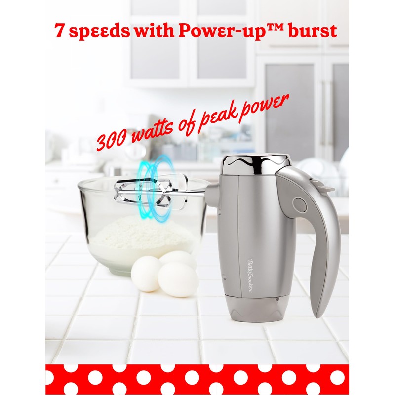 BETTY CROCKER Hand Blender 7 Speed, 250 Watt Electric Mixer
