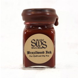 Historic Brazilwood red ink for dip pens