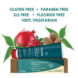 Himalaya Organique Neem & Granatapfel Zahnpasta, Fluoridfreie und Vegetarisch,150 g (1er Pack)
