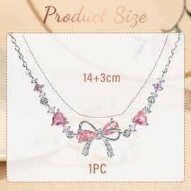 Auiremrti Bow Zircon Bracelet Friendship is Like a Bow, Adjustable Band Bow, Trendy Women's Bracelet, Keepsake for Special Moments, L, Plastic