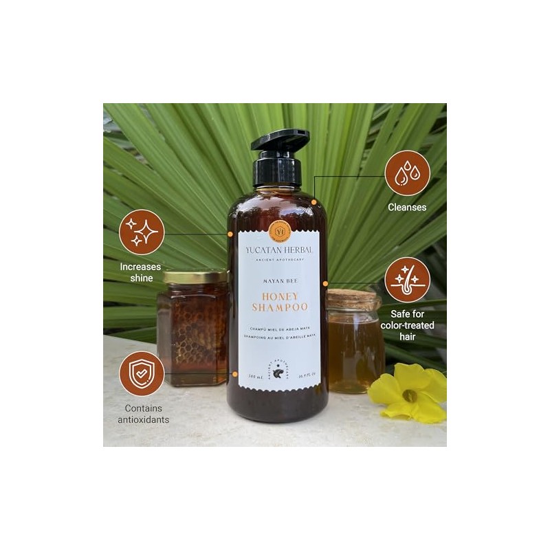 Yucatan Herbal Champú de Miel de Abeja Maya 500ml