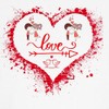 CafePress Big Heart with Couples Kissing Valentine Day Dog T