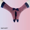Dafi soft 6 Pairs Womens Socks, Stripe Dots Plain Assorted,