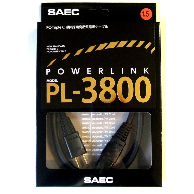 SAEC PC-Triple C導体 高品質電源ケーブル 1.5m PL3800-1.5