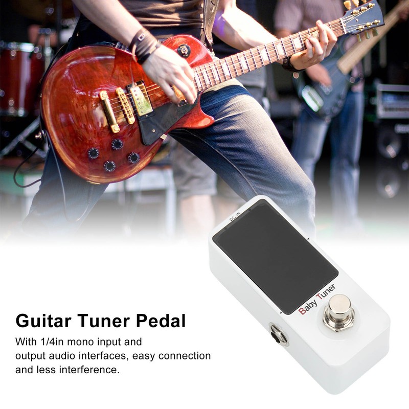 Mini Pedal Tuner Monoblock Chromatic Tuning Effect for Electric Guitar