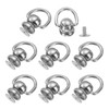 sourcing map Metal Ball Studs Rivets D Ring, 8 Pcs