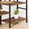 GAOMON Triple Wide 4 Tier Book Shelf, Tall Bookshelf with