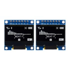 YUWENW OLED Display 0.96" 2pcs OLED Module 2IC 128X64 Arduino Compatible with 4 Pin 7Pin (7 Pin White)