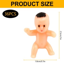 Lotsdonxia 36PCS Baby Shaped Birthday Accessories Mini Plastic DIY Decorations Suitable for Holiday Gifts Desktop Decorative Ornaments