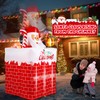 10 FT Christmas Inflatables, Santa Claus in The Chimney Up