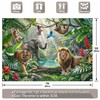 YCUCUEI 7x5ft Fabric Rainforest Themed Jungle Safari Photography Backdrop