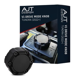 AJT DESIGN Drive Mode Knob Replacement for 2022+ Toyota Tundra (Large 14" Touchscreen) | CNC Billet Aluminum | Durable Anodized Finish with Exposed Black SS Screws | Truck Interior Accessories – BLACK