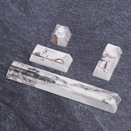 Yctze Keycap Space Bar Keycap Ptb Landscape Pattern Diy Keycaps Spaceescenternumpad Enter Keycap Forhanical Keyboards Custom Spacebar Keycap (Landscape keycap 4 keys)