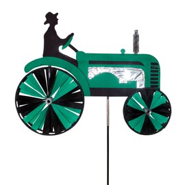 In the Breeze 2506 Green Tractor Ground Spinner-Garden Decoration, 24" Inch