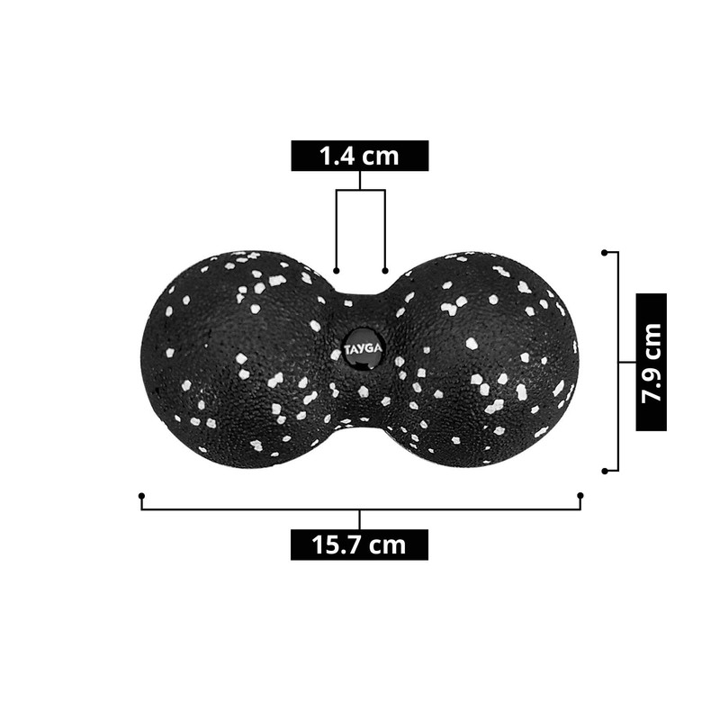 Tayga pelota doble yoga terapia para masaje tipo cacahuate