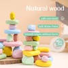 OESSUF 34PCs Stacking Rocks Balancing Stones Wooden Stacking Toys for