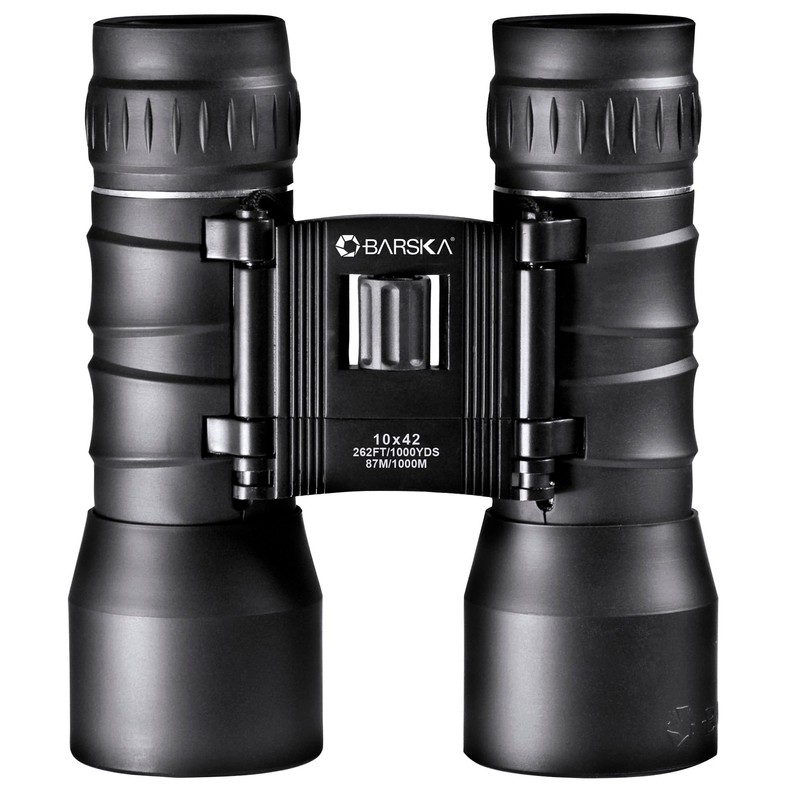 BARSKA 10x42 Lucid View Compact Binoculars , Black