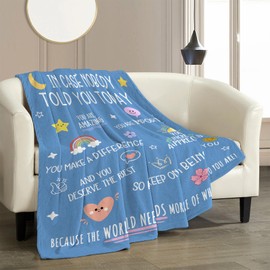 Thank You Gifts for Women Men, Heartwarming Blanket Appreciation Words, Teacher Employee Nurse Appreciation Gifts, Thank You Gift Blanket 50 x 60 inch