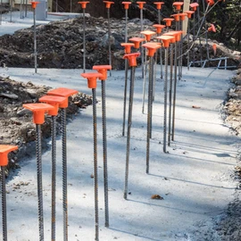 Construction Rebar Impalement Protective Safety Cap - OSHA Approved #3-#11 Rebar Type S - OSHA Square - (10M-25M) (25, Pack of 25)