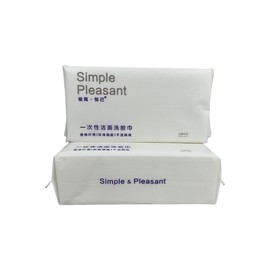 ESTIVITA Disposable Face Towels Makeup Remover Wipes 100% cotton Ultra-soft facial towelettes Dry or Wet Using for Daily Makeup Removing Skincare and Cleansing (Pack2, Large)