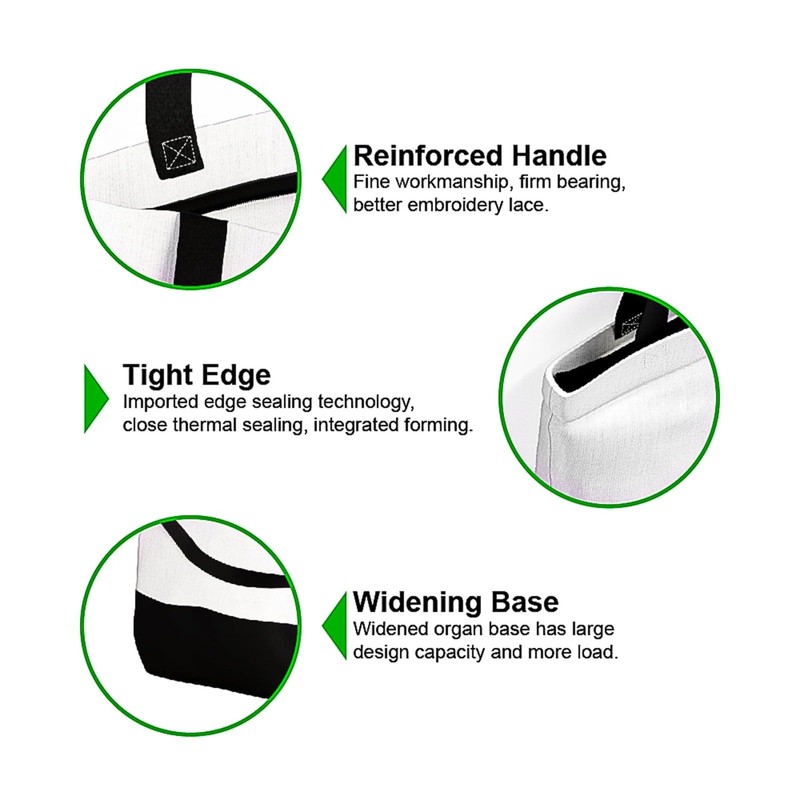 IMFAA 2-Tone Black & White 10oz Strong Large(50X40X12) Cm Reusable