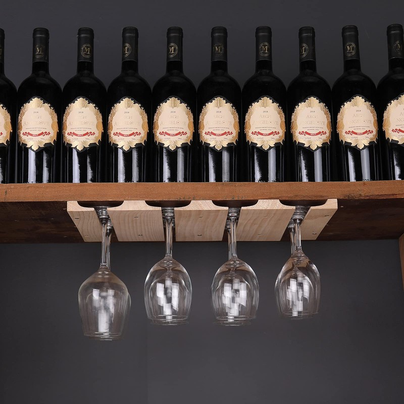 fdjamy Wine glass holder-a wooden wine glass rack and goblet
