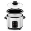 Professional Series 6-Cup Rice Cooker with Glass Lid Stainless Steel