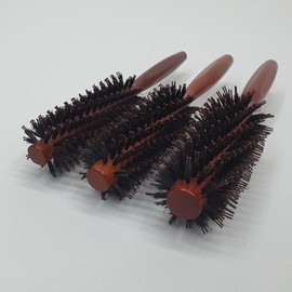 Wooden Roll Dry Brush No. 3 Hair Roll Brush 2ea