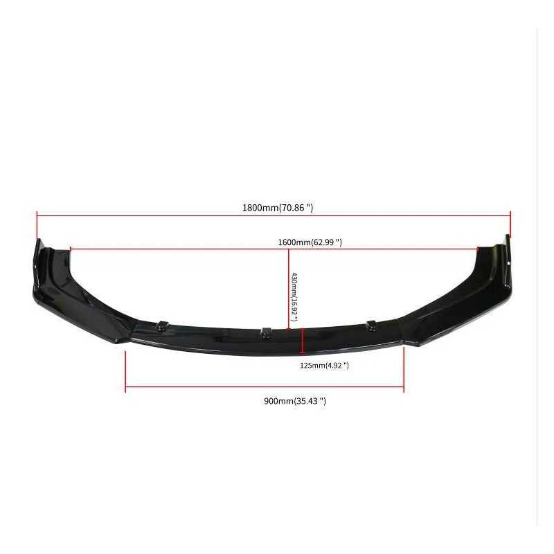 ZTT For Scion TC 2011-2016 Gloss Black Front Bumper Lip